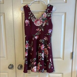 Altar'd State Burgundy Floral Dress